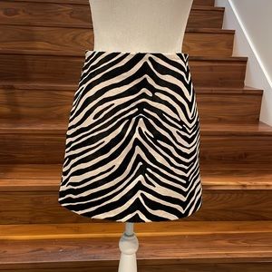 SOLD Frame Zebra Print Leather skirt
